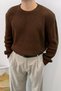 Dray Oversize Knitwear Long Sleeve Sweater Brown
