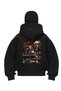 Black the godfather printed unisex sweatshirt cardigan with mask