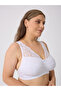 Women's White Lace Thick Strap Wireless Minimizer Bra 5938090-Nancy - 5