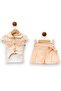 Bohemian Muslin Shorts, Bolero and String Strap Bodysuit 3-Piece Baby Girl Bottom - Top Set