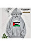 Vintage Free Palestine Design Printed Hooded Sweatshirt (2 Thread)