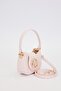 With Logo, Mini Size, Chain Detail, Long Strap, Women's Stylish Handbag 930346 Pink - 2