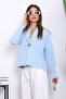 Baby Blue Single Button Angora Soft Cardigan