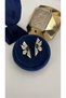 Vip Series Gold Green Zircon Stone Brand Model Half Sun Earrings