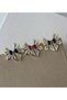 Vip Series Gold Green Zircon Stone Brand Model Half Sun Earrings - 3