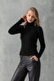 High Neck Slim Fit Bodysuit, Ribbed Knit Sweater, High Neck Slim Fit Sweater. - 3