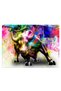 Tablou taur fundal abstract multicolor, cod 4985 - 2