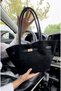 Yoyo Suede Black Shoulder Bag - 4