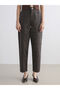 Brown Baggy Fit Leopard Print Women's Jean Pants - 2