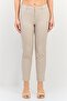 Women Cigarette Fit Stripe Straight Leg Pants, Beige
