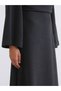 Black Elastic Waist A-Line Skirt - 3
