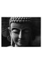 cap statuie Buddha alb negru, cod 1275 - 4
