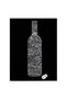 sticla vin creata din text, cod 4024 - 2