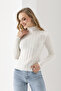 High Neck Slim Fit Bodysuit, Ribbed Knit Sweater, High Neck Slim Fit Sweater. - 4