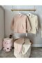 Cotton Children's Tracksuit Set with Kangaroo Pockets, Salmon Color - 3