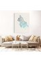 Tablou profil pisica stil geometric, cod 5237 - 6