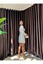 Chanel Fabric Collar and Pocket Pearl Strip Detail Special Design Dress - 2