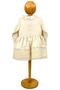 Vintage Linen Lace Detailed Beige Girl's Dress - 4