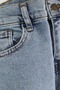 Boys' Double-Sided Adjustable Waist Straight-Leg Ice Blue Jeans with Pockets - 6