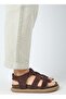 Capra Women's Genuine Leather Scarf Velcro Light Brown Sandals - 5