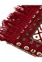 Traditional Pooja Asan Prayer Mat, Elegant Floral Design, Cotton, Maroon, 55.9 x 5 - 2