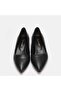 Large Size Short Heel Stiletto 3.5cm 41-42-43-44-Black Leather - 3