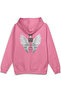 Trust in God Angel Wing Angel Back Printed Hooded Half Oversized Sweatshirt Pink Hoodie 1387