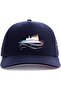 Adjustable Cotton Cap, Comfort 5-panel, Temple Logo Design, Navy Blue