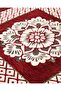 Traditional Pooja Asan Prayer Mat, Elegant Floral Design, Cotton, Maroon, 55.9 x 5 - 3