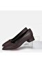 Large Size Short Heel Stiletto 3.5cm 41-42-43-44-Brown Skin - 4