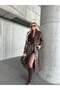 Bitter Brown Long Crocodile Coat - 6