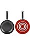 Classique Pro Aluminium Cookware | Non Stick Interior| Durable & Light Weight Red, Sets of - 3