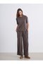 Two Mt Shop Quality Soulife Brown Plain Oversize Short Sleeve Women's T-Shirt - 2