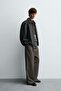 Faux Leather Bomber Men's Jacket - 3