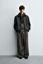 Faux Leather Bomber Men's Jacket - 6