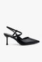 Women's Kitten Black Thin Short Heel Evening Dress Stiletto Pointed Toe Classic Heeled Shoes - 3