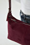 Metro Burgundy Suede Women's Shoulder, Arm and Hand Bag - 7