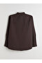Ozmarka New Season Plus Size Regular Fit Long Sleeve Dobby Men's Shirt - 6