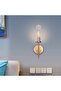 LIGHTINGS Stylish Modern Gold 1 Light Wall Sconce With Clear Cylindrical Glass Shade Wall Lamp V - 4