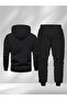 Gothic Men's Hoodie Set with the Words'I'M Fine' Printed on It - 2