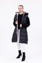 Gray Black Double-Sided Hooded Long Puffer Vest - 2