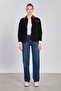 Women's collar embellished zipper jacket - black - 4