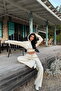Cream Scarf Hooded Tracksuit Set Ate-3695 - 3