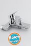 Bathroom Faucet Wall Mounted Sink Kitchen Shower Tap Mixer Faucet Hot Cold Dual Water Inlet