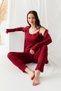 Pegasus Women's Pajama Set with Lace Detailing and Robe - Dowry Set - Wide Size Range - 2