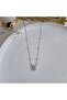 Steel Zircon Stone Star Figured Necklace - 3