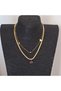 Steel Zircon Stone Italian Chain Couple Necklace (43 cm) - 4