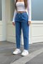 Women's High Waist Lycra Pleated Stretchy Mom Pants - 2