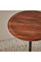 Wooden Round Top Accent Table - 26x55x26 cm - 4