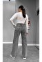High Waist Palazzo Women's Denim Pants - 3